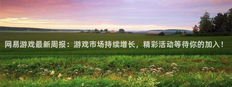 欧博娱乐注册测速：网易游戏最新周报：游戏市场持续增长，精彩活