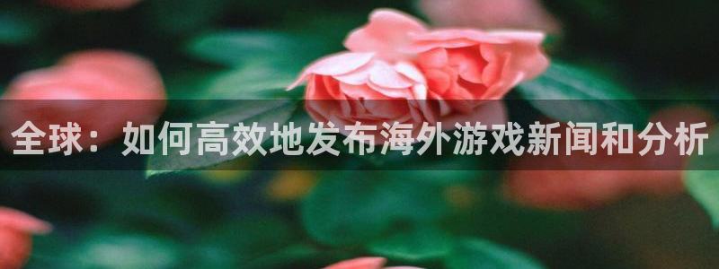 欧博娱乐登陆地址：全球：如何高效地发布海外游戏新闻和分析