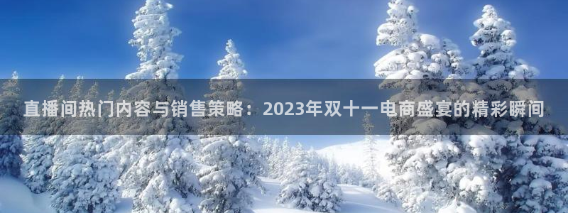 斗球在线直播观看nba：直播间热门内容与销售策略：2023年双十一电商盛宴的精彩瞬间